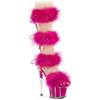 Pleaser - ADORE728F Sandale à bride à la cheville, Pole dance chaussures - Transparent/Rose Product image